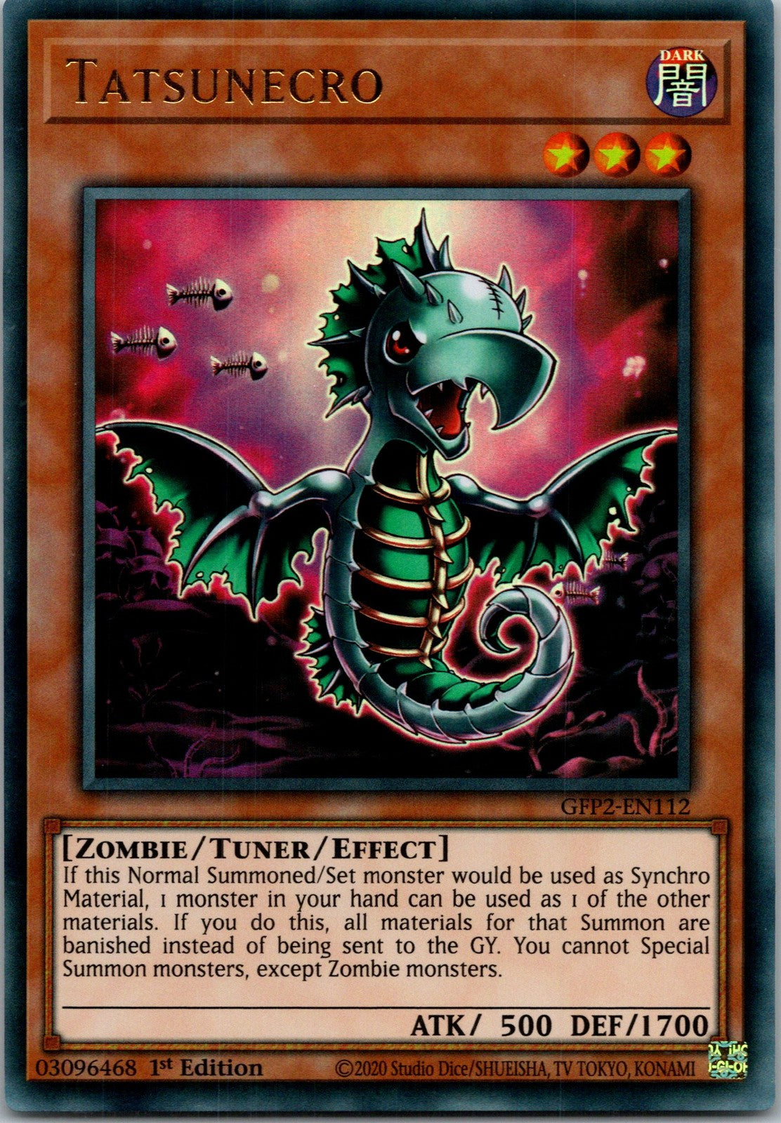Yugioh Tatsunecro GFP2-EN112 1st Edition Ultra Rare NM
