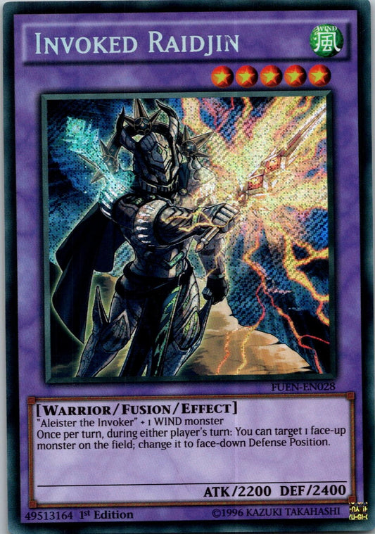 Yugioh Invoked Raidjin FUEN-EN028 1st Edition Secret Rare NM