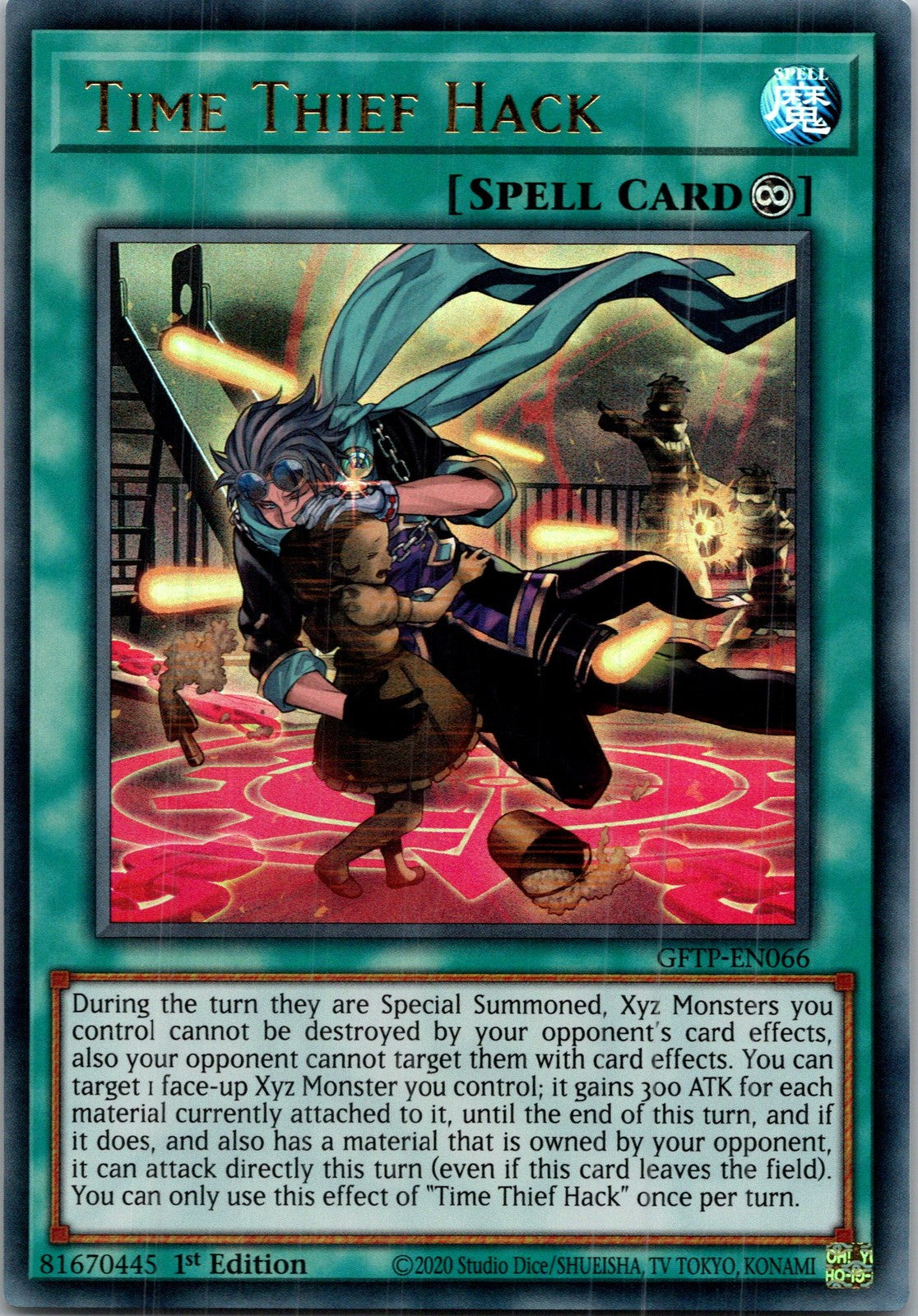 Yugioh Time Thief Hack GFTP-EN066 1st Edition Ultra Rare NM