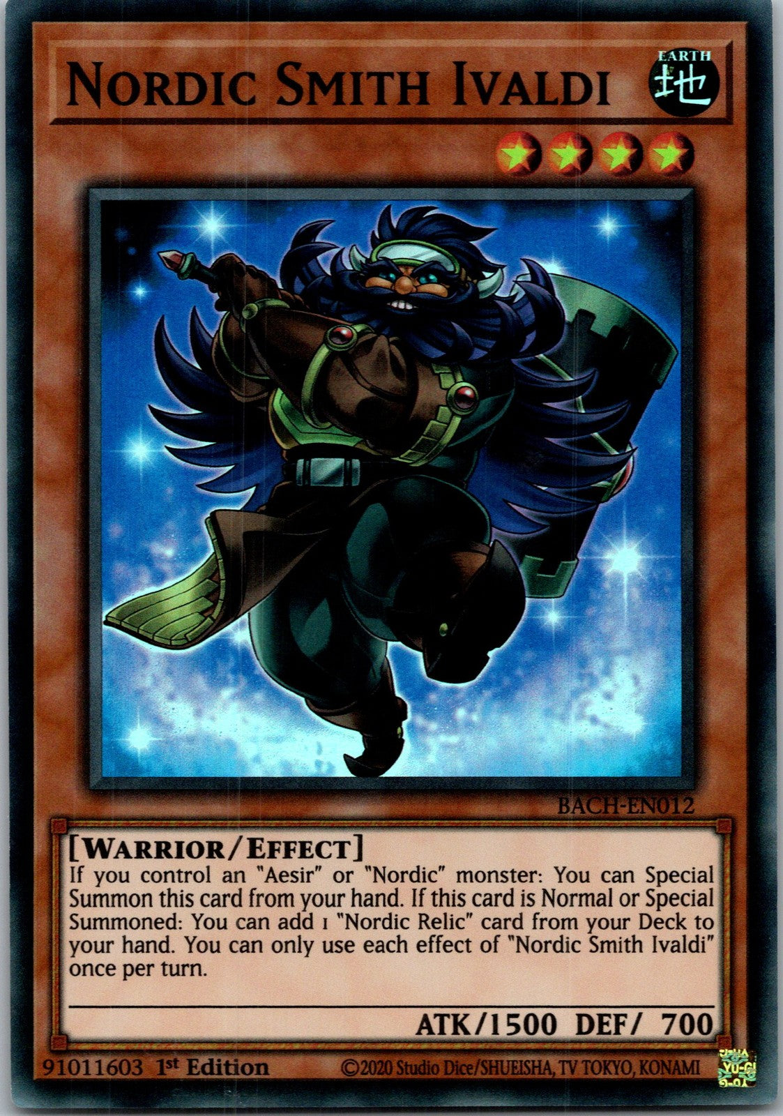 Yugioh Nordic Smith Ivaldi BACH-EN012 1st Edition Super Rare NM