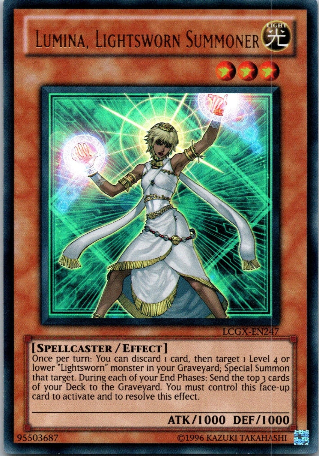 Yugioh Lumina, Lightsworn Summoner LCGX-EN247 Ultra Rare NM