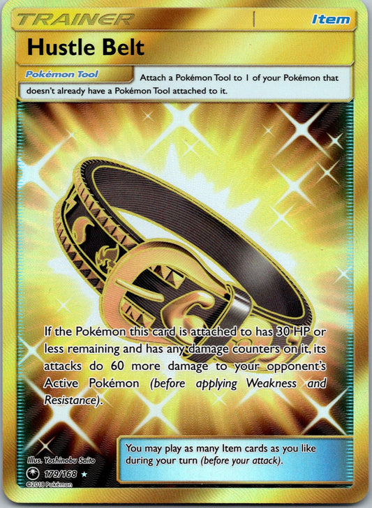 Pokemon Hustle Belt (Secret) 179/168 Secret Rare NM