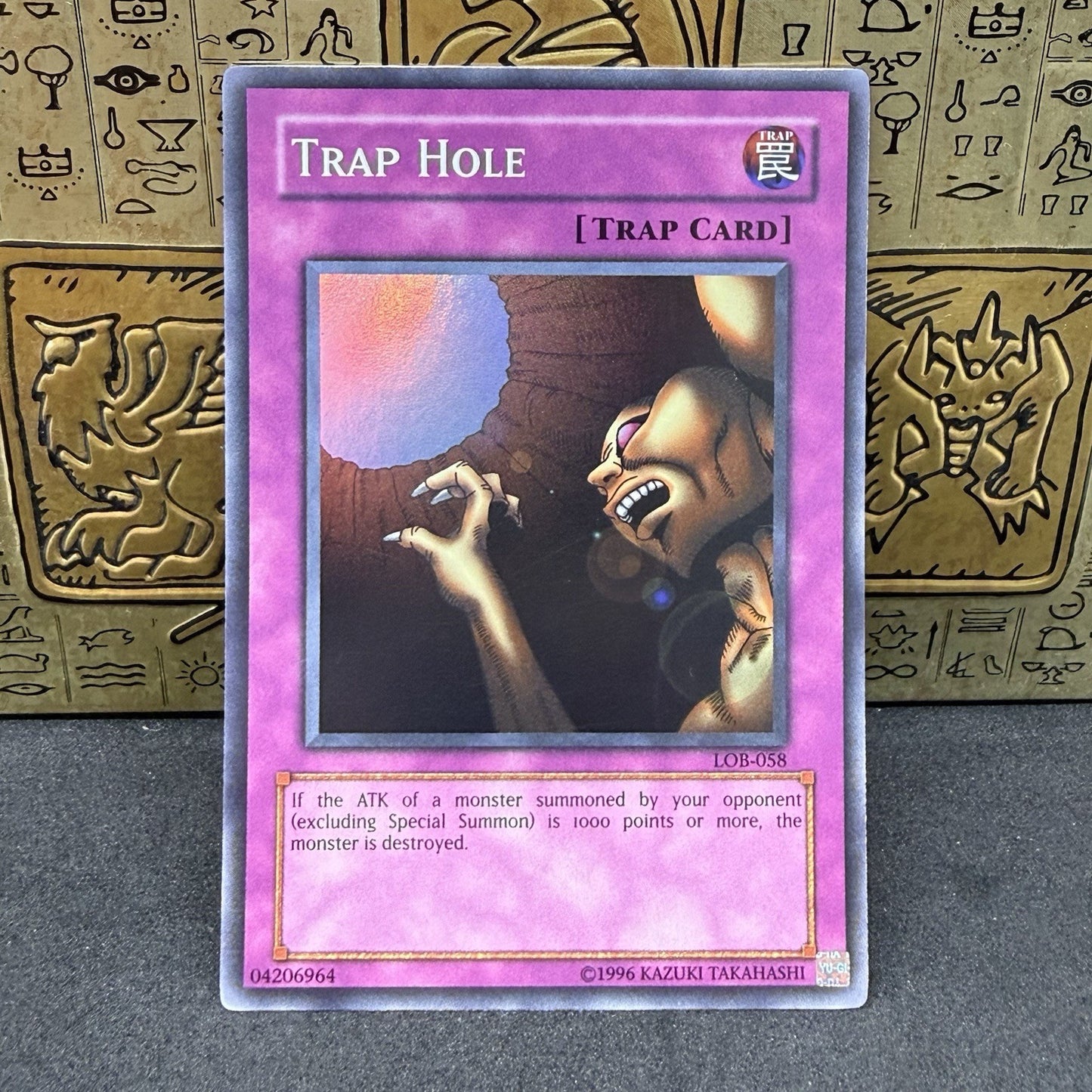 Yugioh Trap Hole LOB-058 Original Print Super Rare NM