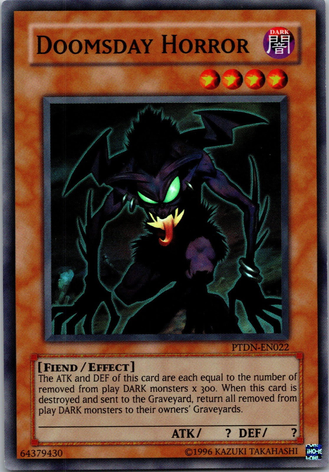Yugioh Doomsday Horror PTDN-EN022 Super Rare NM