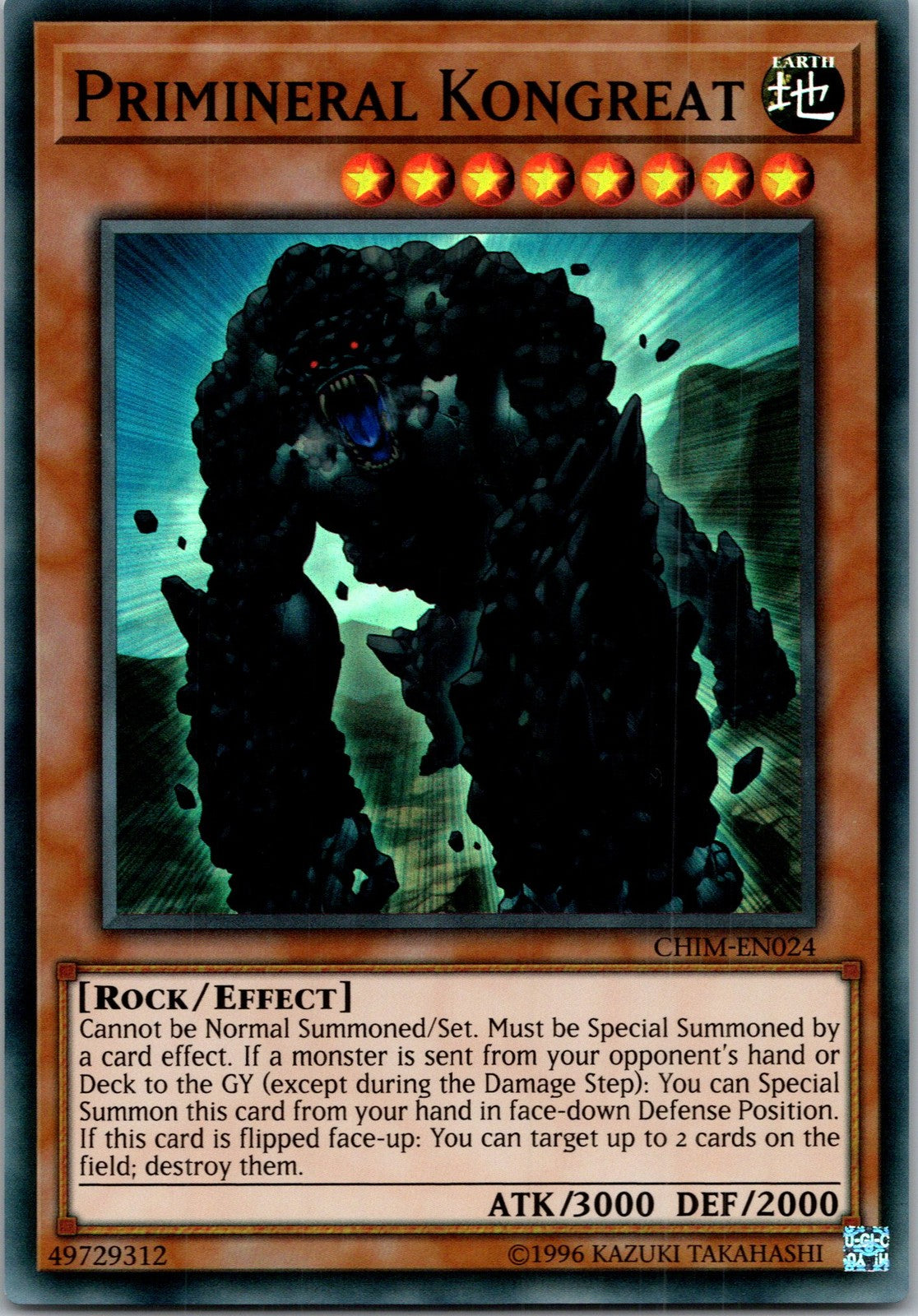 Yugioh Primineral Kongreat CHIM-EN024 Super Rare NM