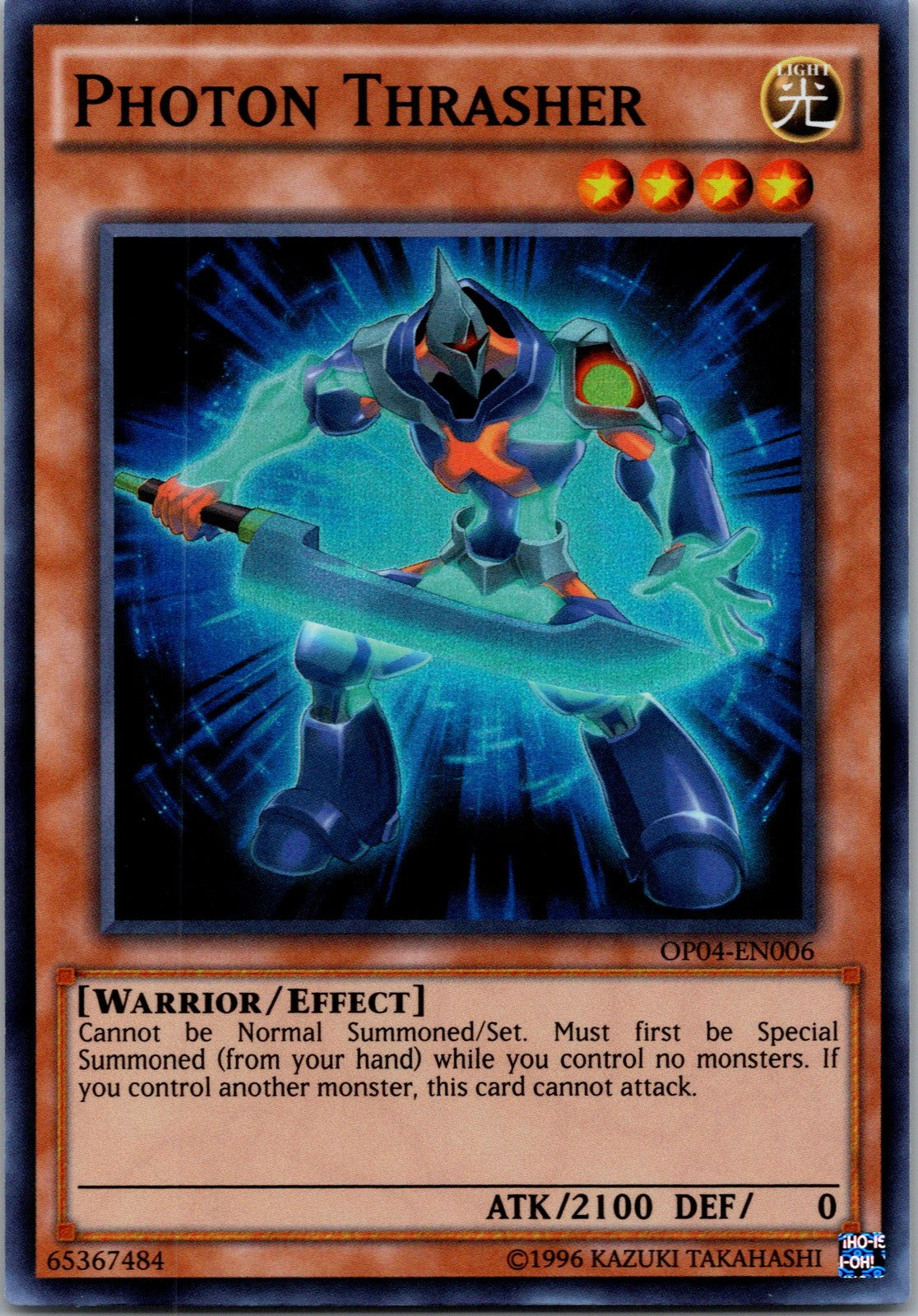 Yugioh Photon Thrasher OP04-EN006 Super Rare NM