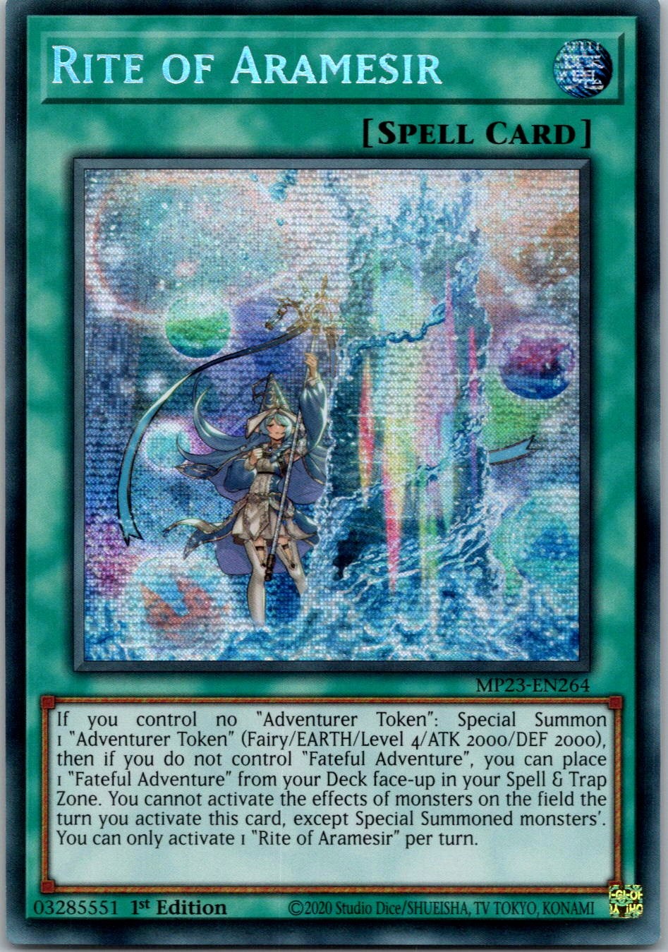 Yugioh Rite of Aramesir MP23-EN264 1st Edition Prismatic Secret Rare NM