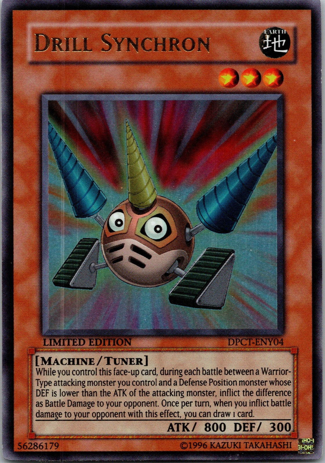 Yugioh Drill Synchron DPCT-ENY04 Limited Edition Ultra Rare NM