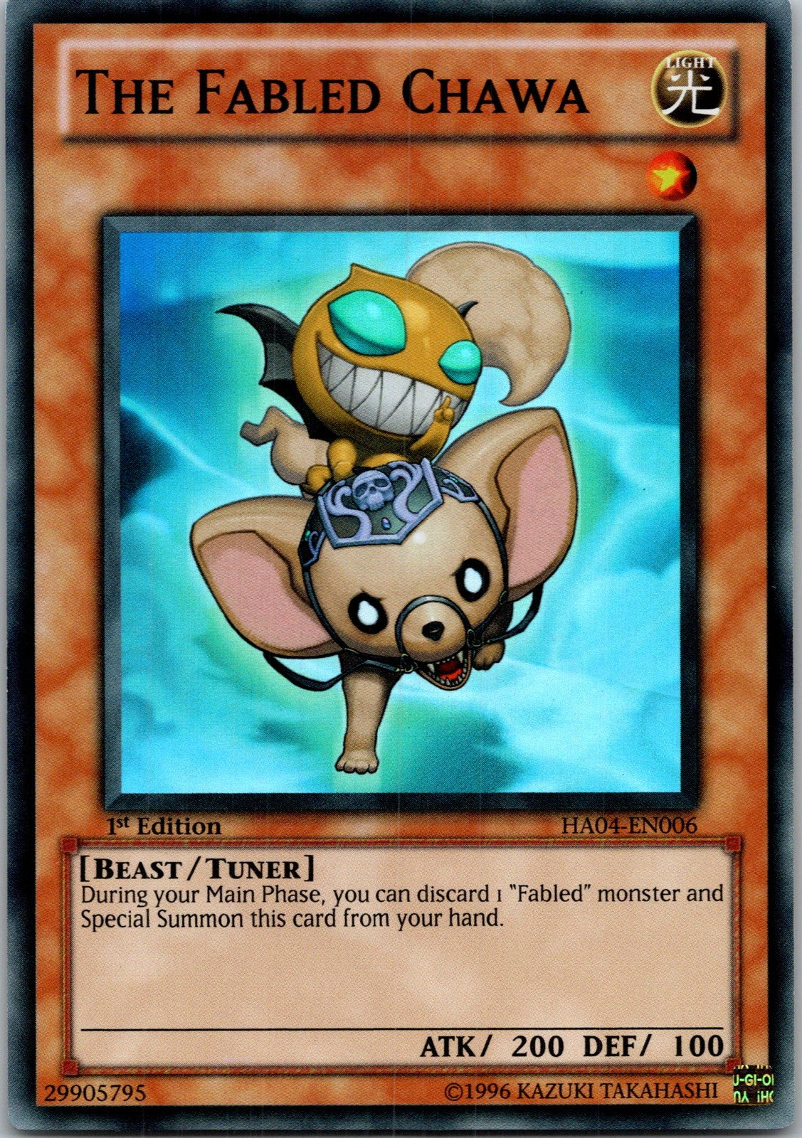 Yugioh The Fabled Chawa HA04-EN006 1st Edition Super Rare NM