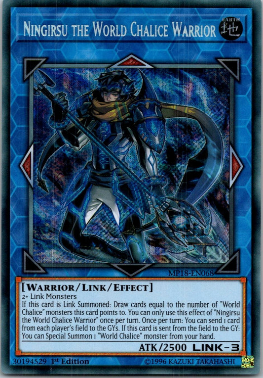 Yugioh Ningirsu the World Chalice Warrior MP18-EN068 1st Edition Secret Rare NM