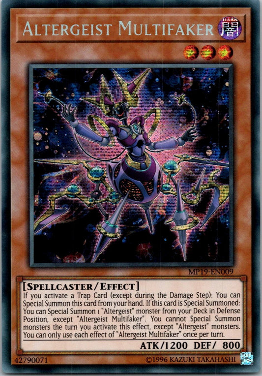 Yugioh Altergeist Multifaker MP19-EN009 Prismatic Secret Rare NM