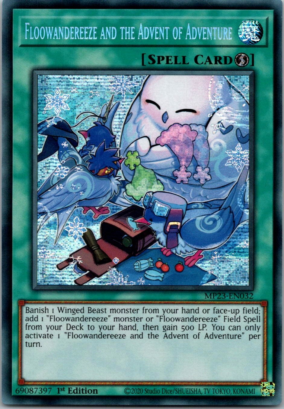 Yugioh Floowandereeze and the Advent of Adventure MP23-EN032 1st Ed Secret NM
