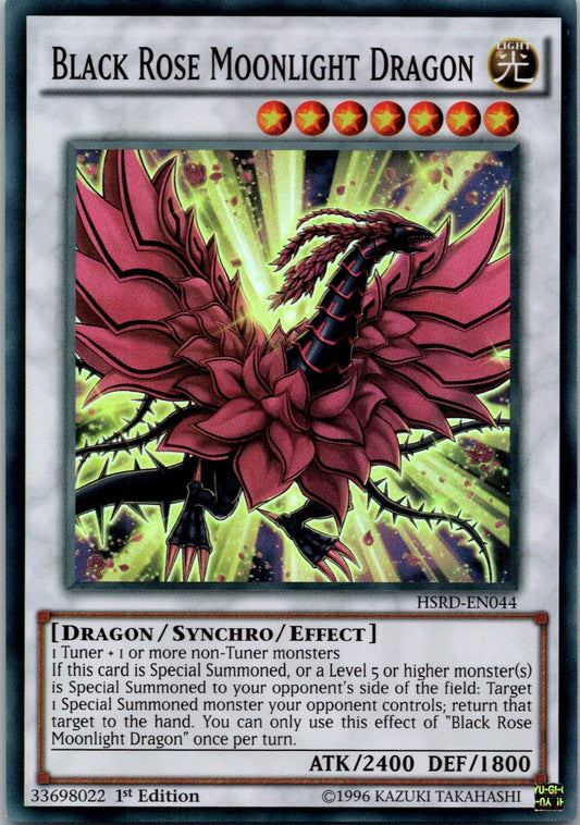 Yugioh Black Rose Moonlight Dragon HSRD-EN044 1st Edition Super Rare NM