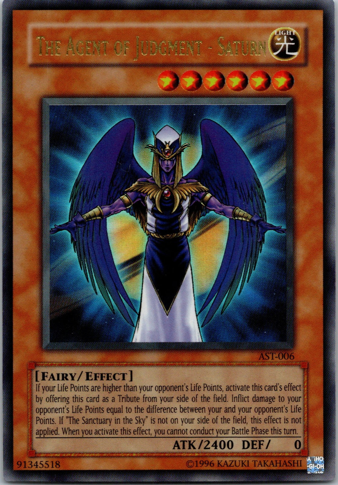 Yugioh The Agent of Judgment - Saturn AST-006 Ultra Rare NM