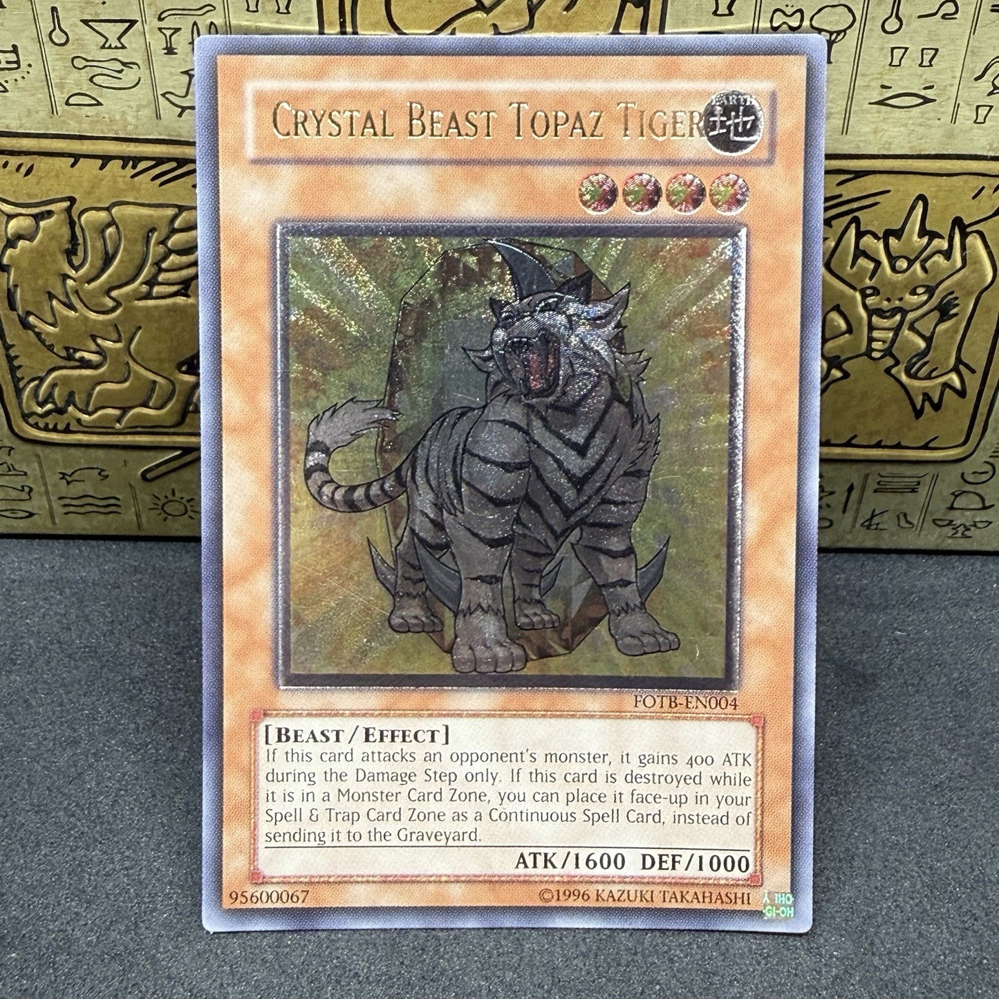Yugioh Crystal Beast Topaz Tiger FOTB-EN004 Ultimate Rare NM