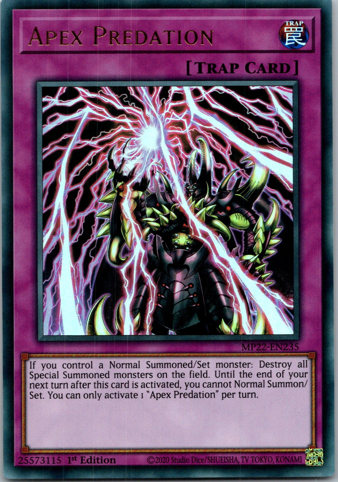 Yugioh Apex Predation MP22-EN235 1st Edition Ultra Rare NM