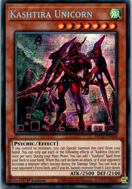 Yugioh Kashtira Unicorn MP23-EN164 1st Edition Prismatic Secret Rare NM