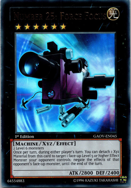 Yugioh Number 25: Force Focus GAOV-EN045 1st Edition Ultra Rare NM