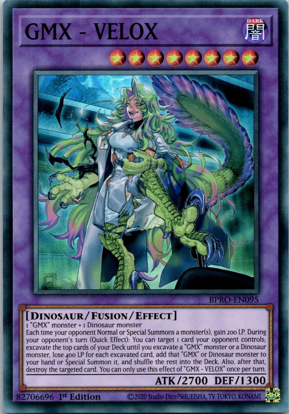 Yugioh GMX - VELOX BPRO-EN095 1st Edition Super Rare NM