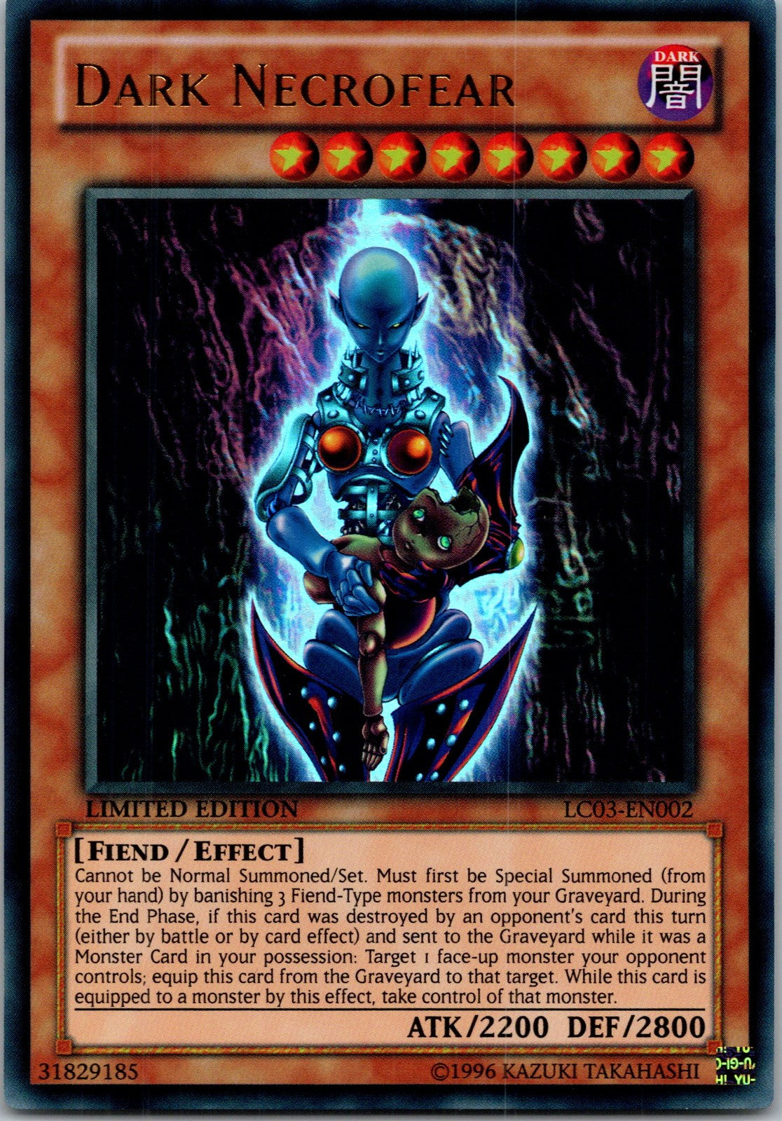 Yugioh Dark Necrofear LC03-EN002 Limited Edition Ultra Rare NM