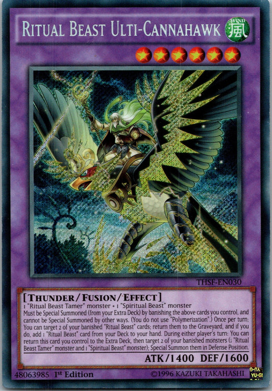 Yugioh Ritual Beast Ulti-Cannahawk THSF-EN030 1st Edition Secret Rare NM