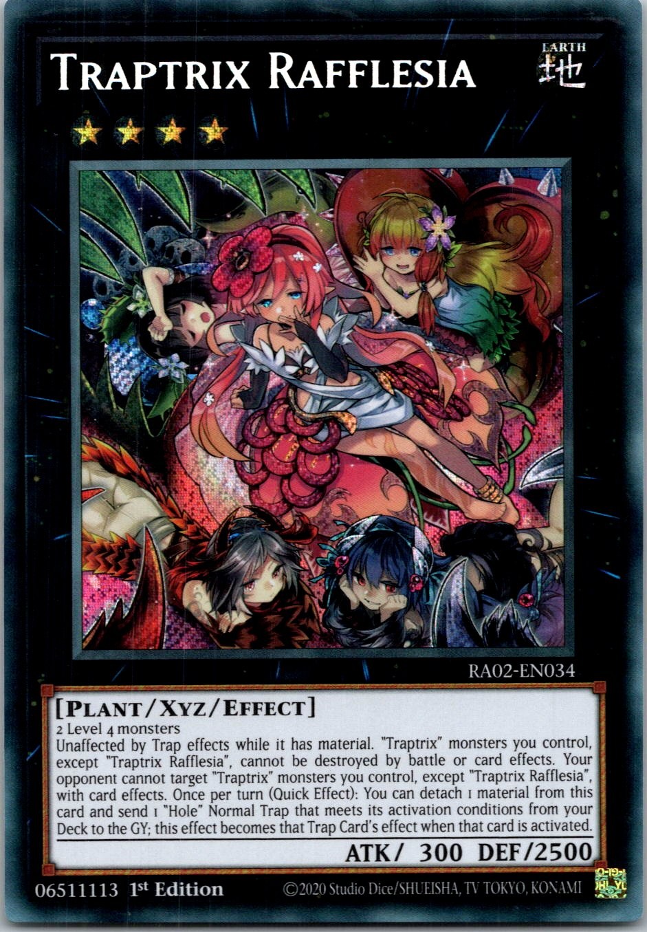 Yugioh Traptrix Rafflesia (Secret Rare) RA02-EN034 1st Edition Secret Rare NM