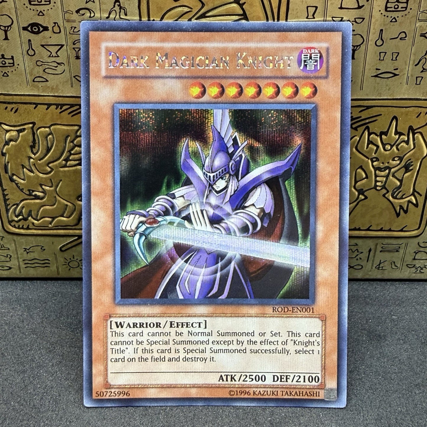 Yugioh Dark Magician Knight ROD-EN001 Prismatic Secret Rare NM