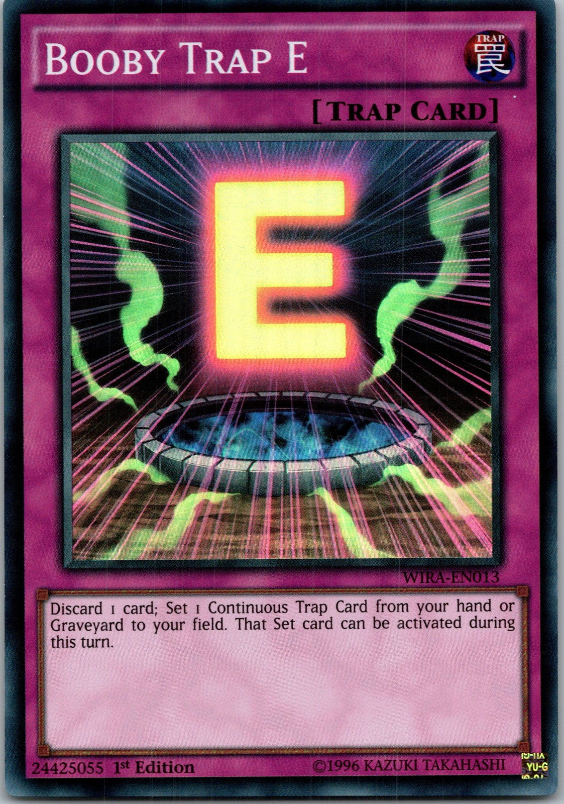 Yugioh Booby Trap E WIRA-EN013 1st Edition Super Rare NM