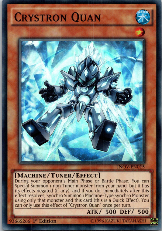 Yugioh Crystron Quan INOV-EN015 1st Edition Super Rare NM