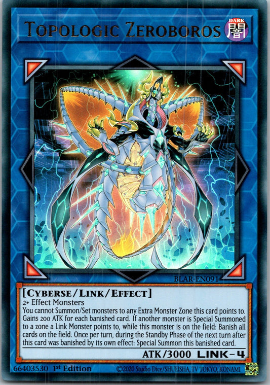 Yugioh Topologic Zeroboros BLAR-EN091 1st Edition Ultra Rare NM