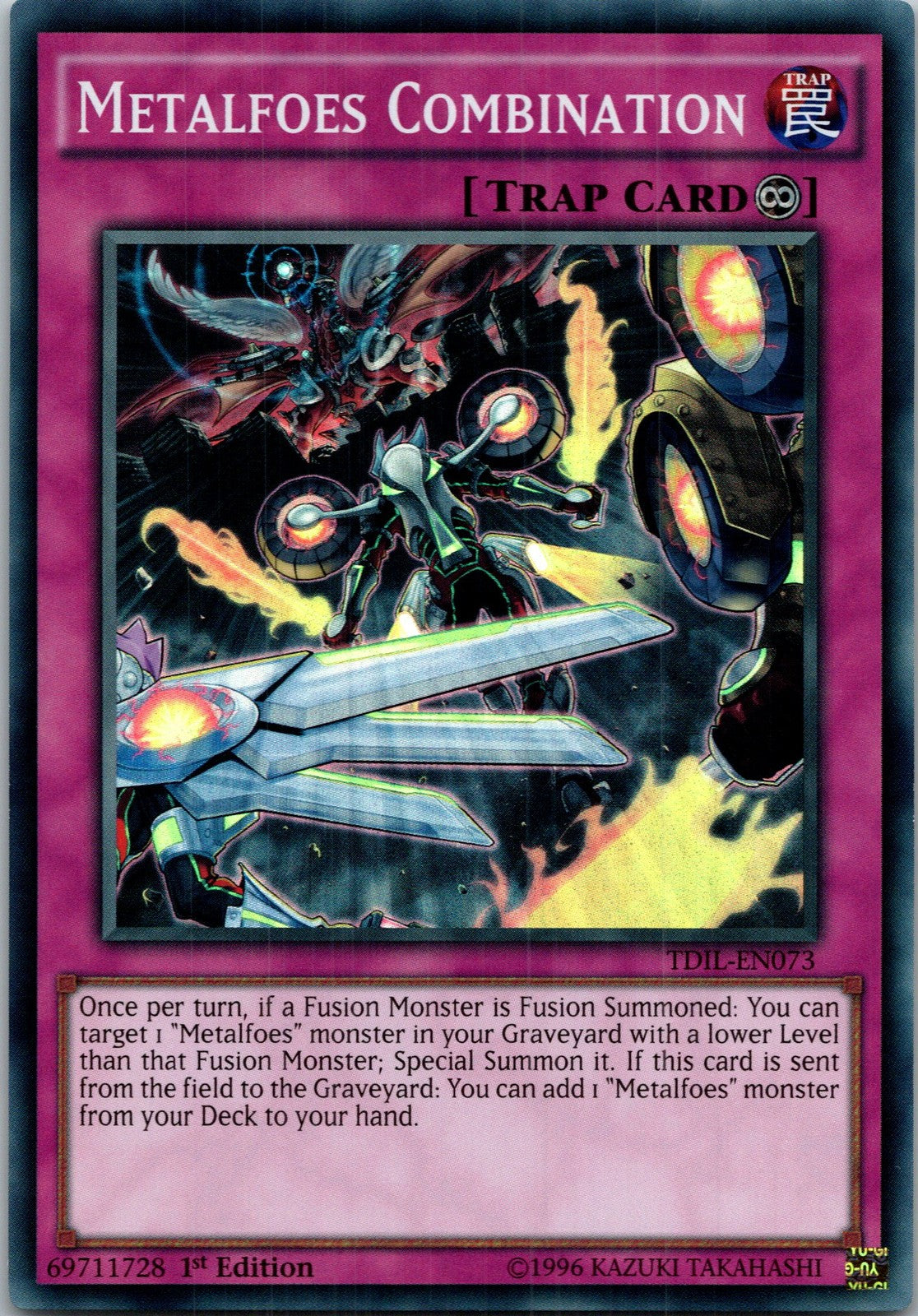 Yugioh Metalfoes Combination TDIL-EN073 1st Edition Super Rare NM