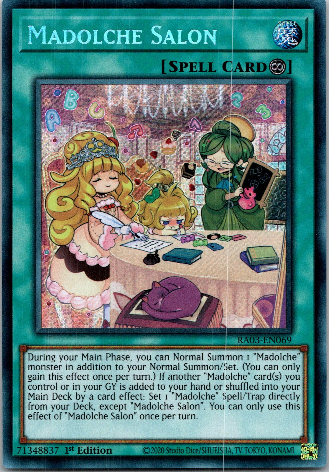 Yugioh Madolche Salon (Secret Rare) RA03-EN069 1st Edition Secret Rare NM