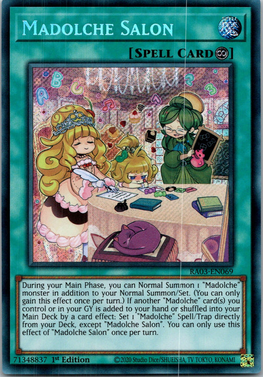 Yugioh Madolche Salon (Secret Rare) RA03-EN069 1st Edition Secret Rare NM