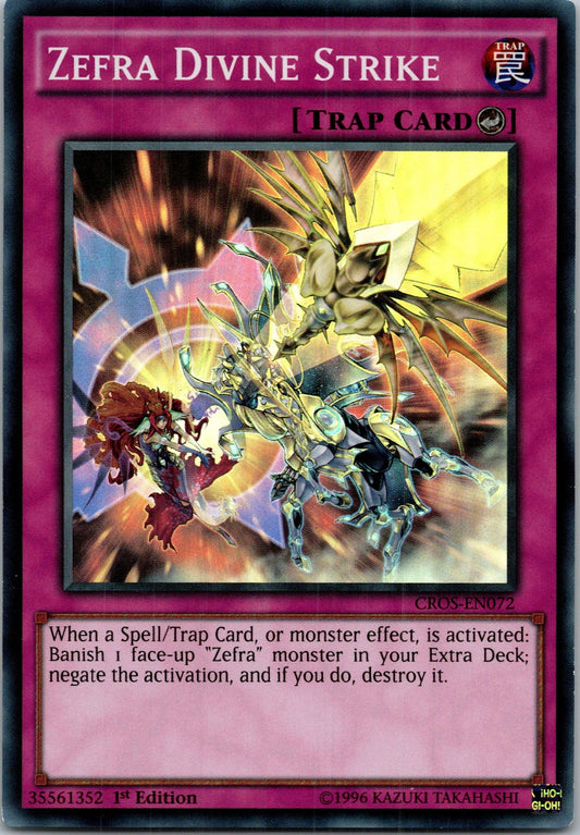 Yugioh Zefra Divine Strike CROS-EN072 1st Edition Super Rare NM