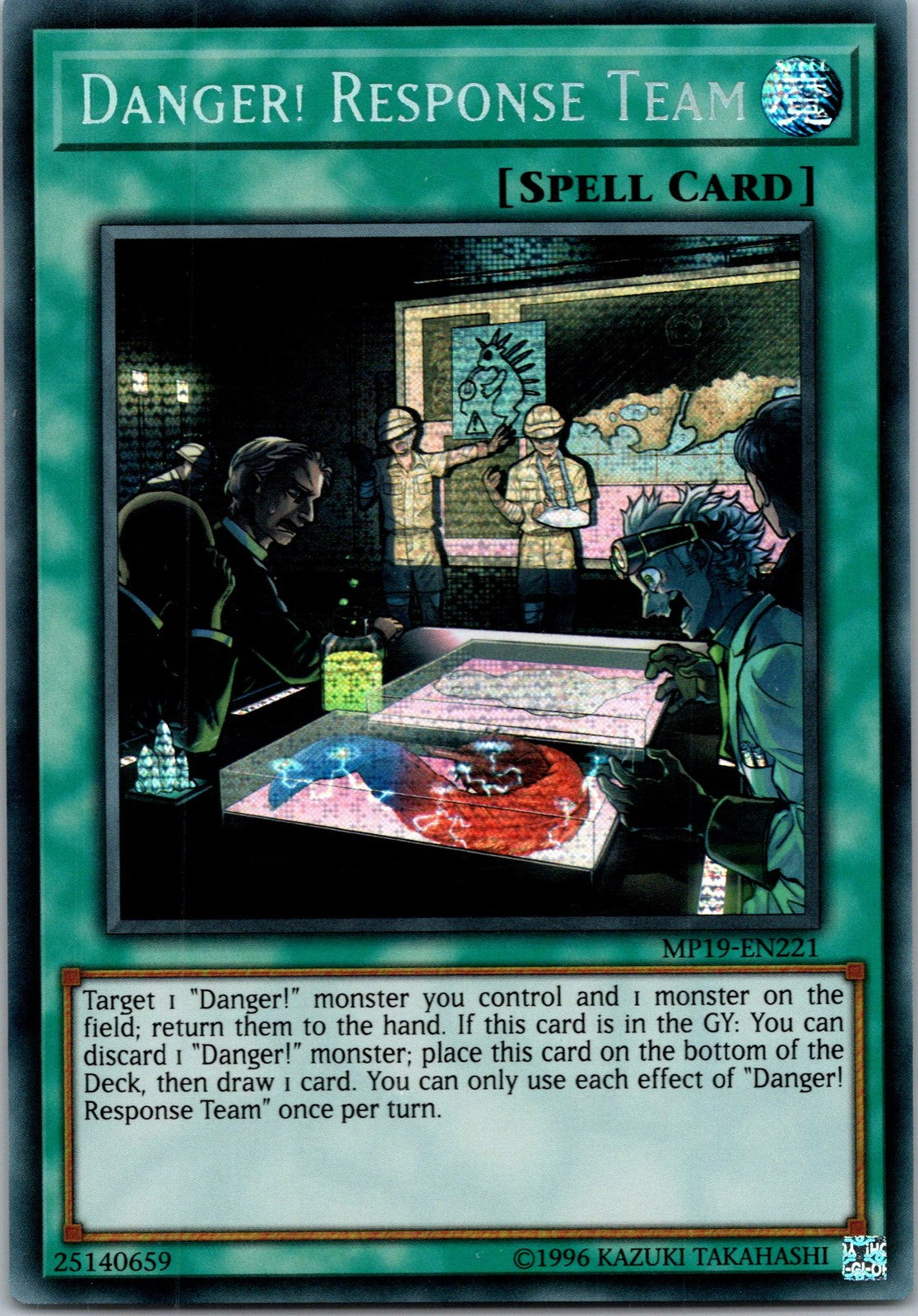 Yugioh Danger! Response Team MP19-EN221 Prismatic Secret Rare NM