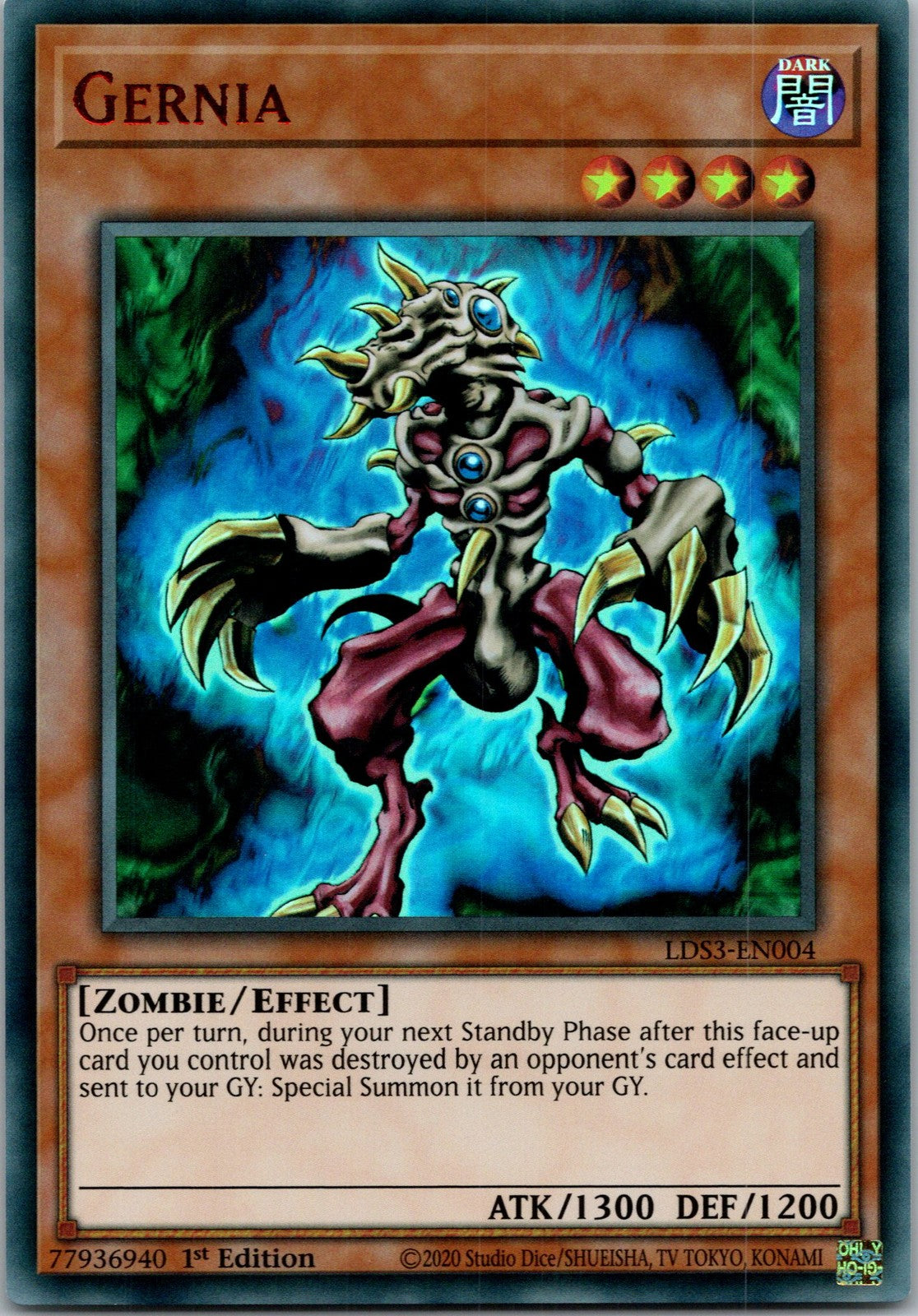 Yugioh Gernia (Red) LDS3-EN004 1st Edition Ultra Rare NM