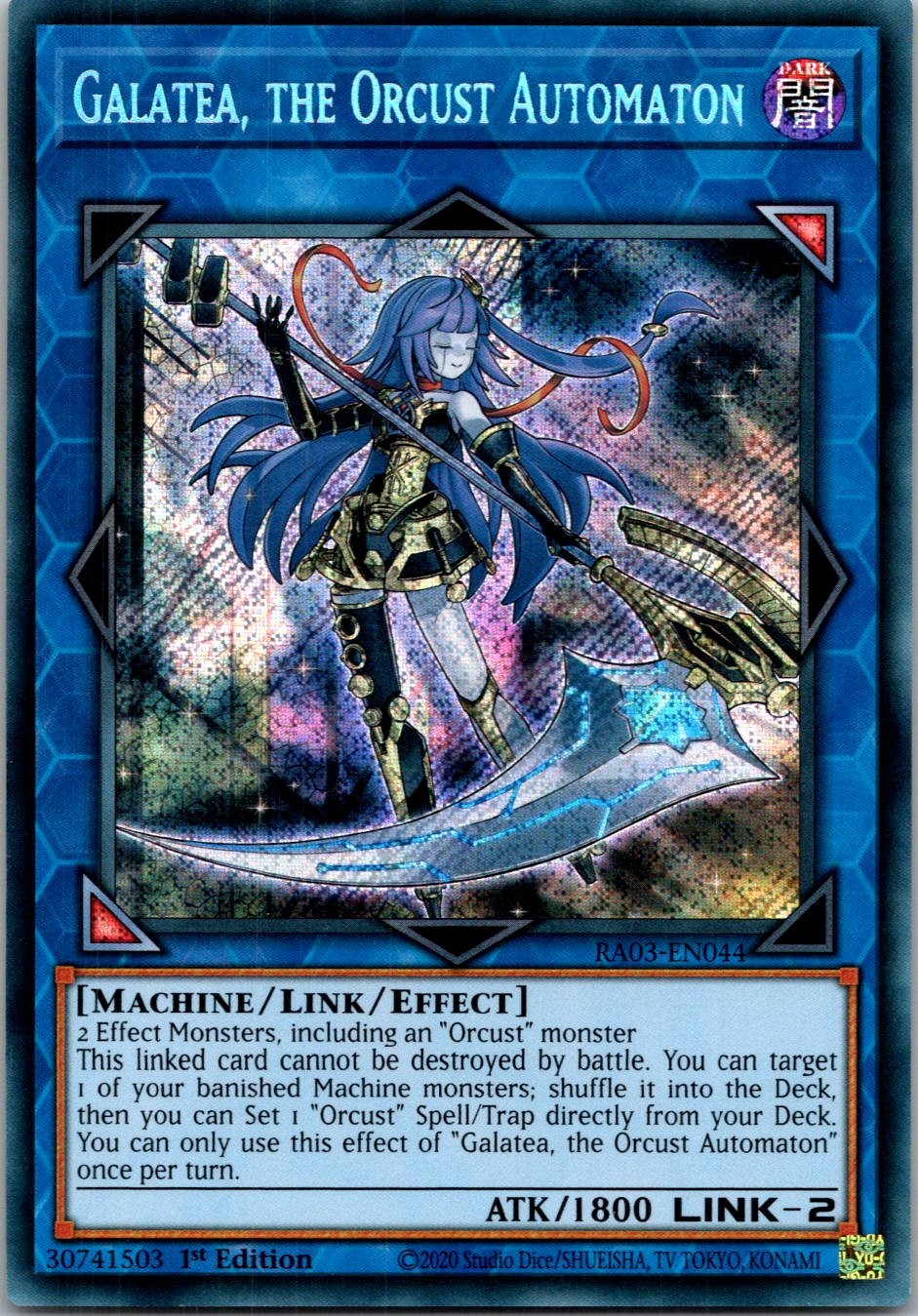 Yugioh Galatea, the Orcust Automaton RA03-EN044 1st Edition Secret Rare NM