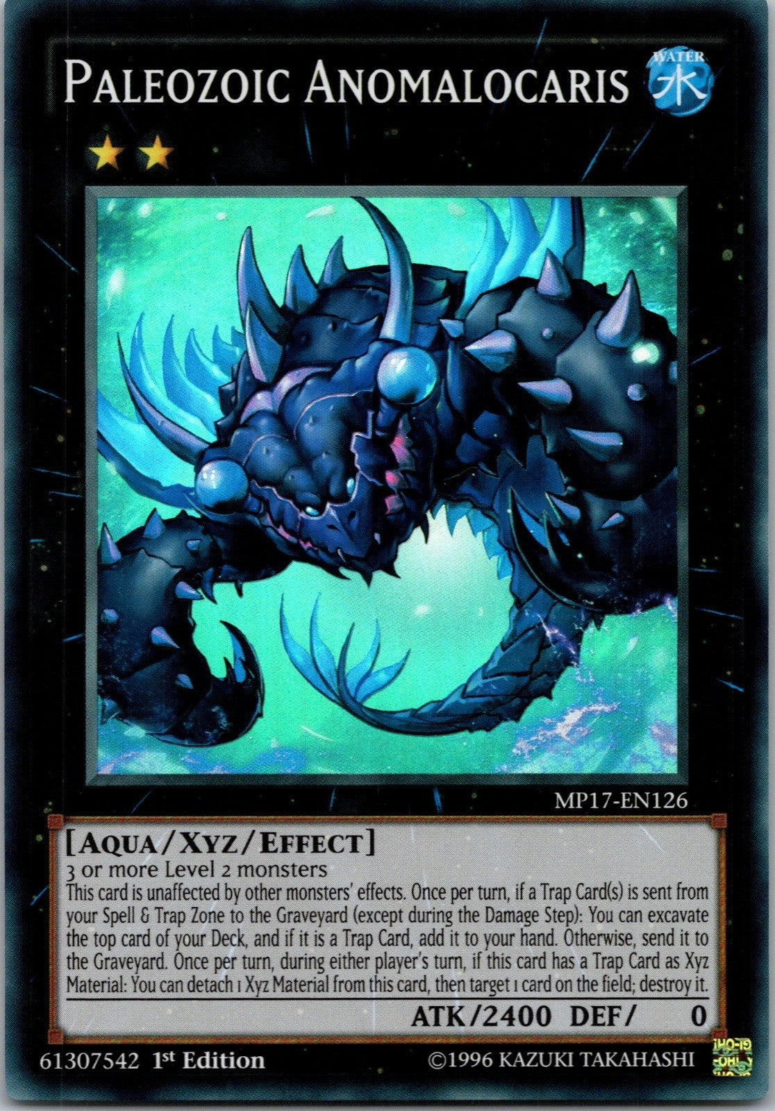 Yugioh Paleozoic Anomalocaris MP17-EN126 1st Edition Super Rare NM