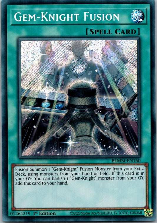 Yugioh Gem-Knight Fusion BLMM-EN160 1st Edition Secret Rare NM