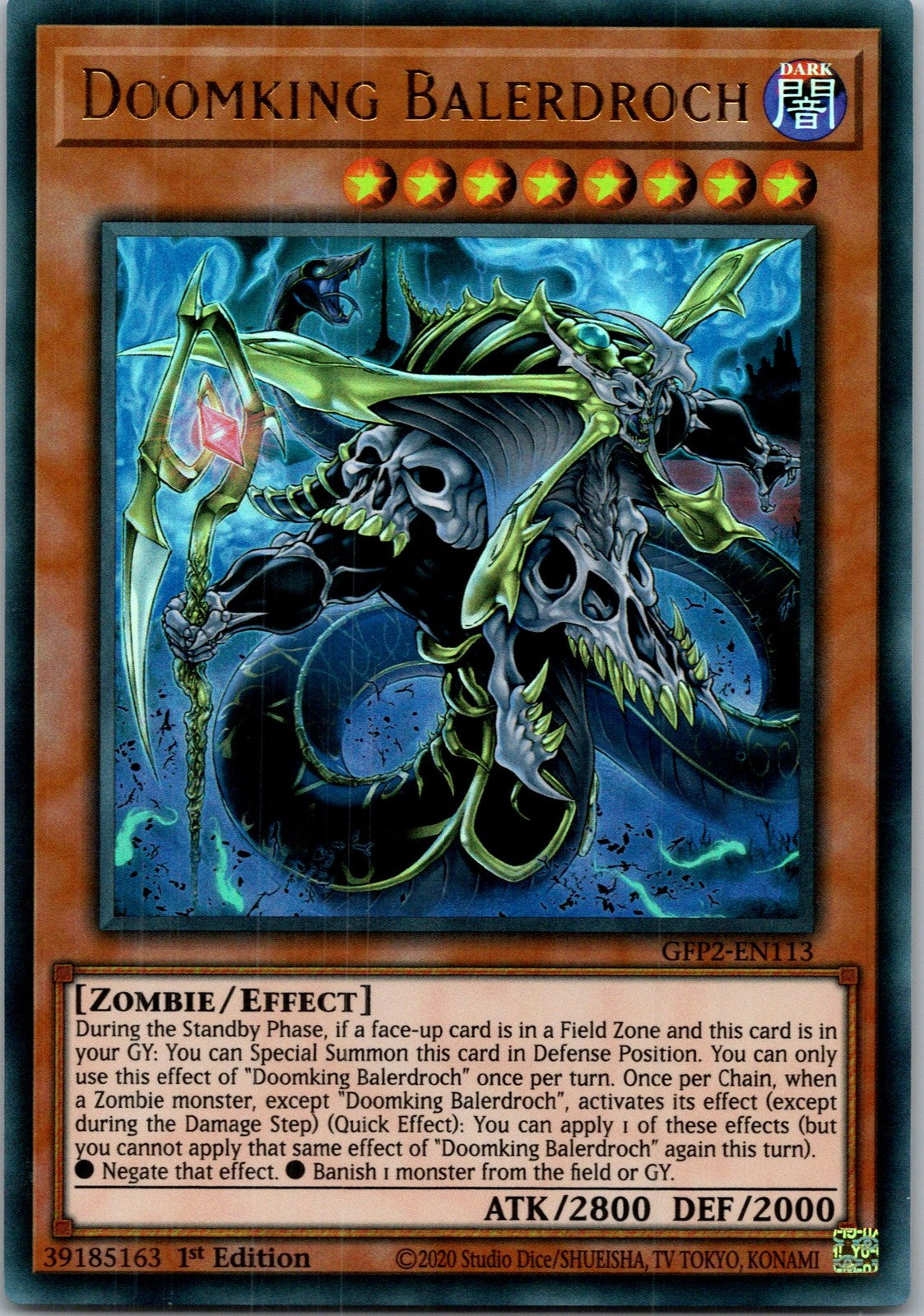 Yugioh Doomking Balerdroch GFP2-EN113 1st Edition Ultra Rare NM