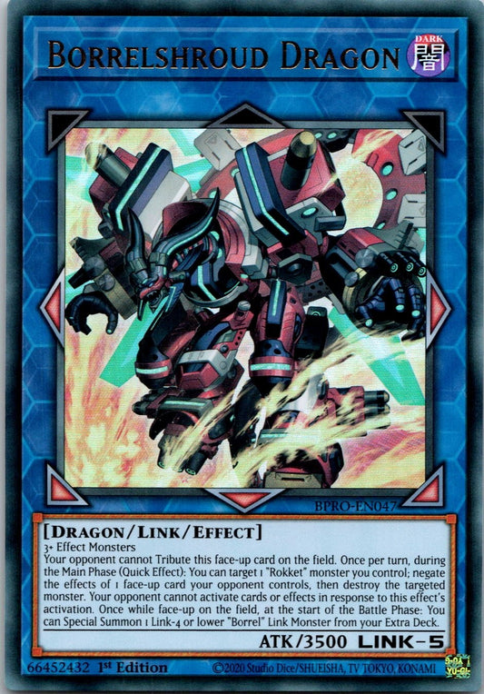 Yugioh Borrelshroud Dragon BPRO-EN047 1st Edition Ultra Rare NM