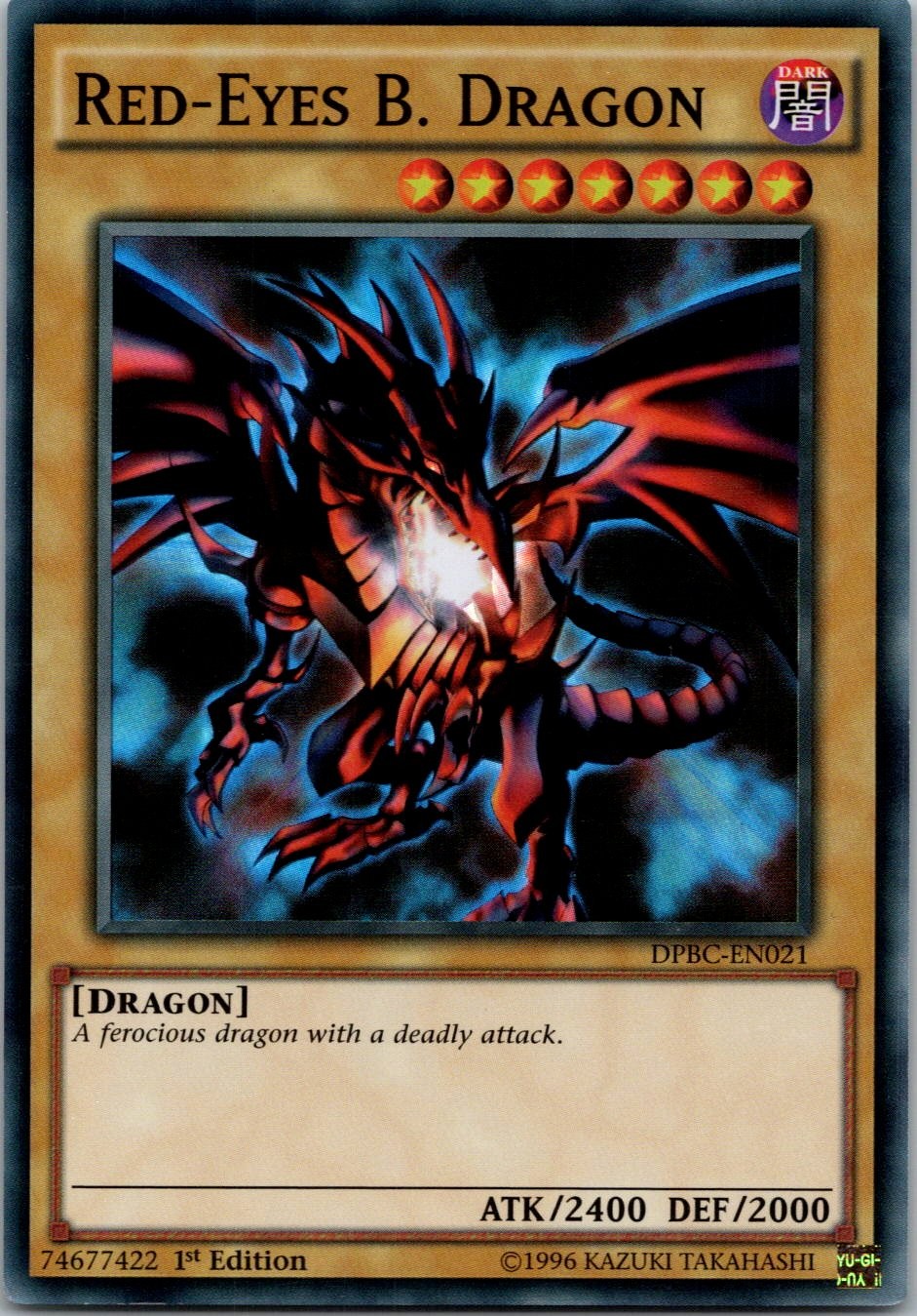 Yugioh Red-Eyes B. Dragon DPBC-EN021 1st Edition Super Rare NM