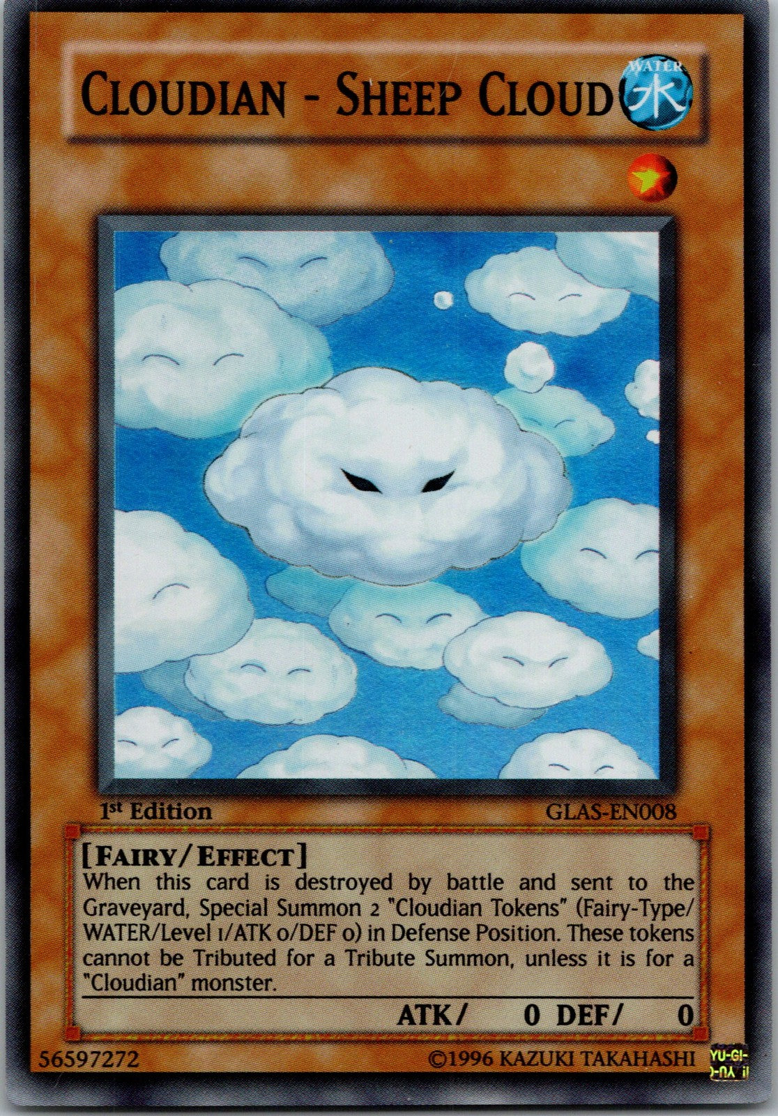 Yugioh Cloudian - Sheep Cloud GLAS-EN008 1st Edition Super Rare NM