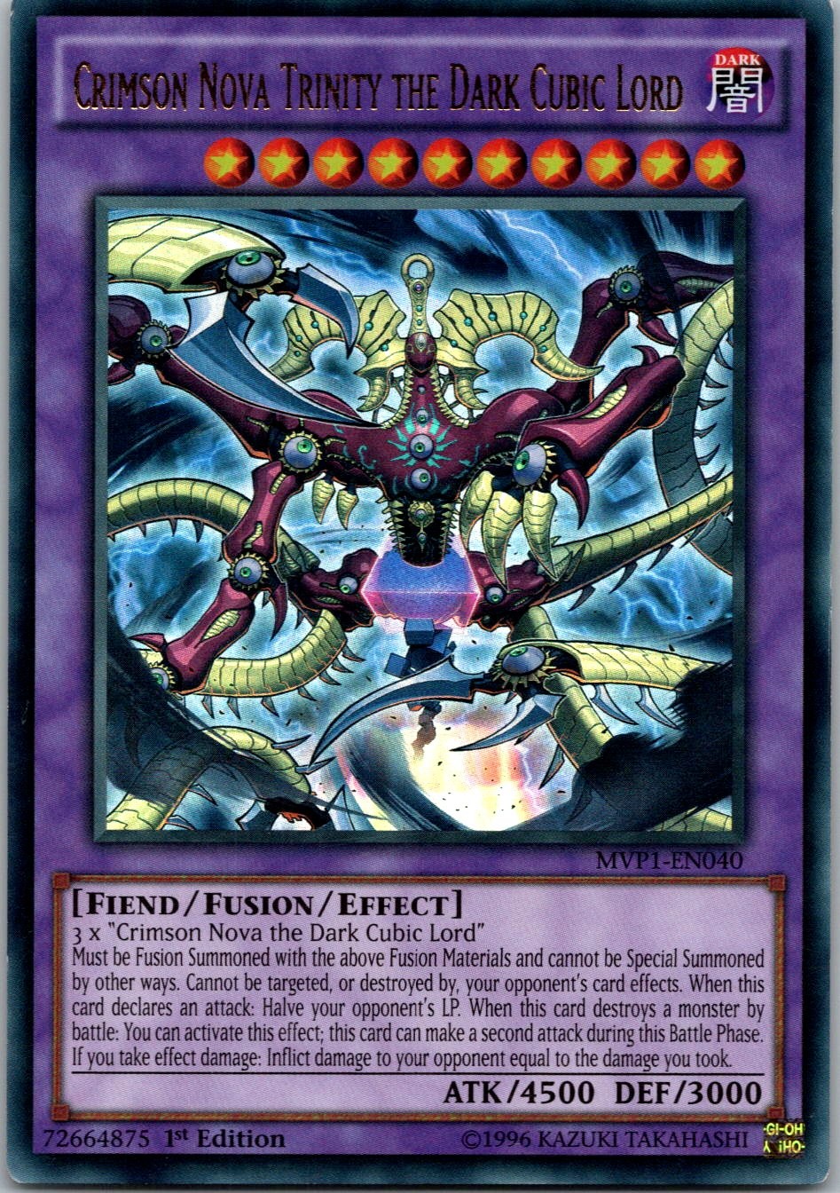 Yugioh Crimson Nova Trinity the Dark Cubic Lord MVP1-EN040 1st Edition Ultra NM