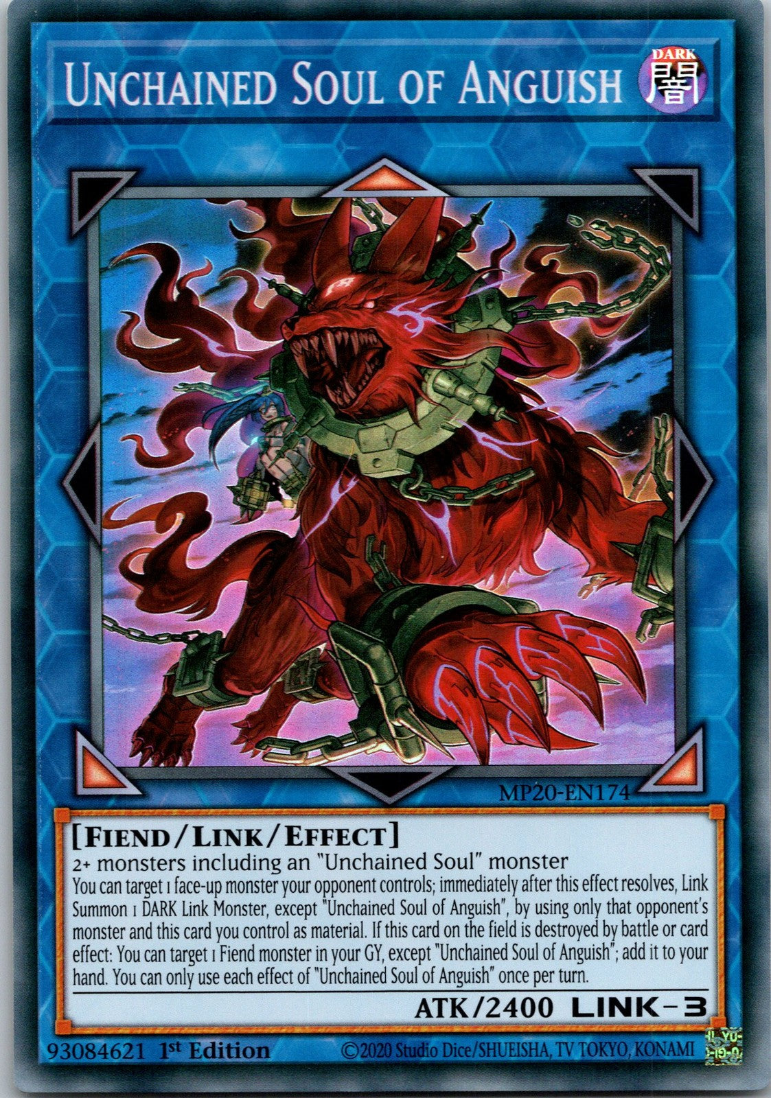 Yugioh Unchained Soul of Anguish MP20-EN174 1st Edition Super Rare NM