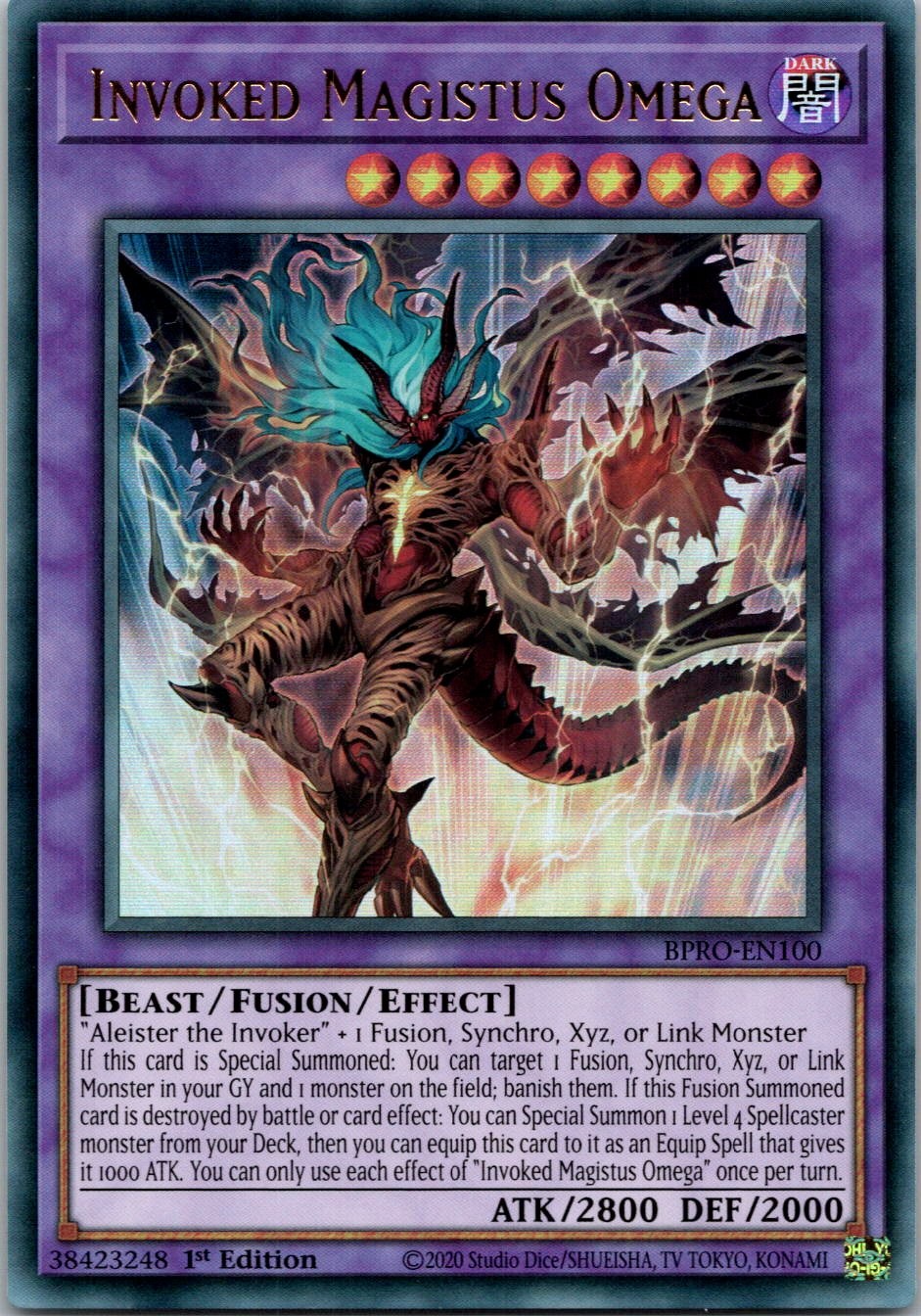 Yugioh Invoked Magistus Omega BPRO-EN100 1st Edition Ultra Rare NM