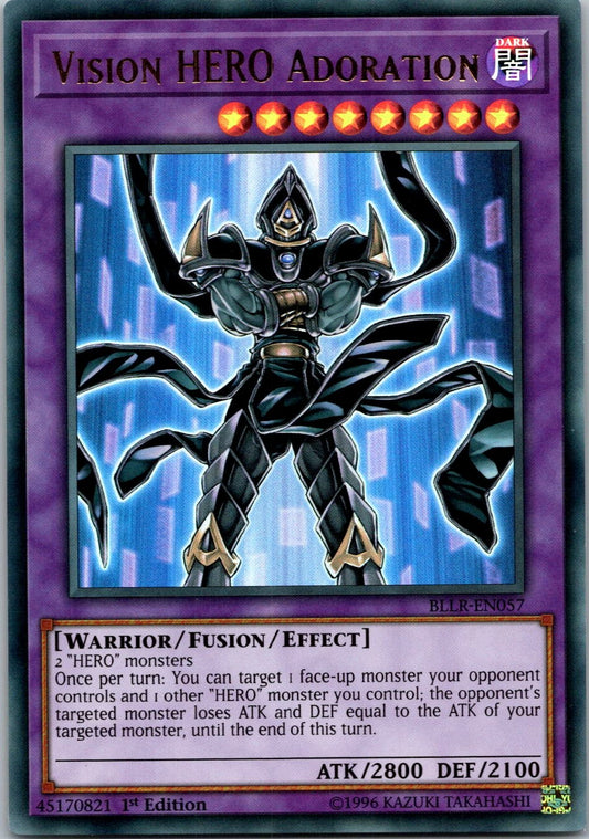 Yugioh Vision HERO Adoration BLLR-EN057 1st Edition Ultra Rare NM