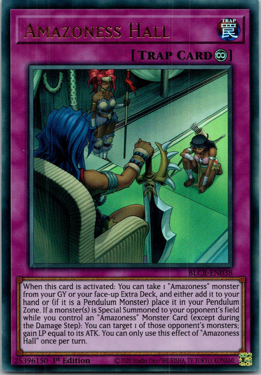 Yugioh Amazoness Hall BLCR-EN038 1st Edition Ultra Rare NM