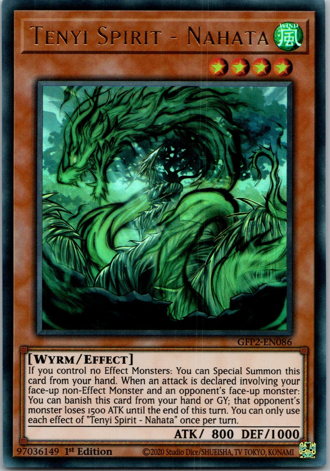 Yugioh Tenyi Spirit - Nahata GFP2-EN086 1st Edition Ultra Rare NM