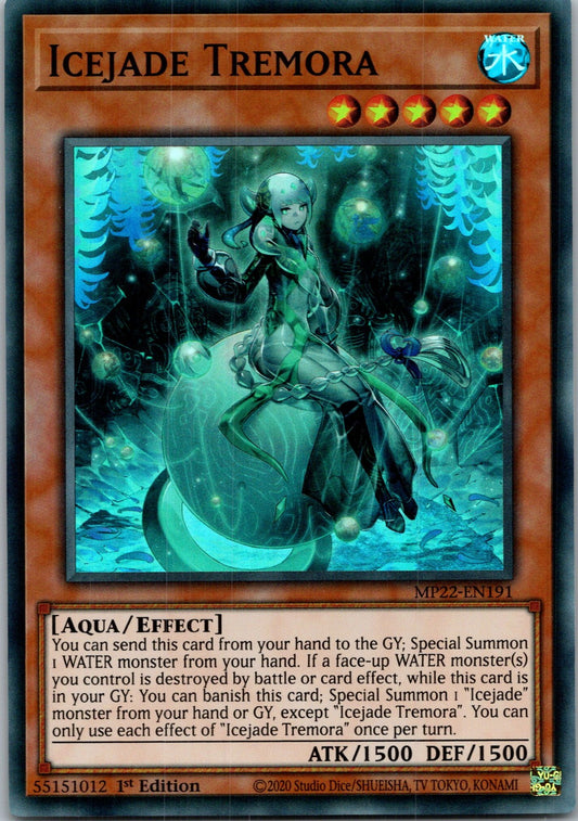 Yugioh Icejade Tremora MP22-EN191 1st Edition Super Rare NM